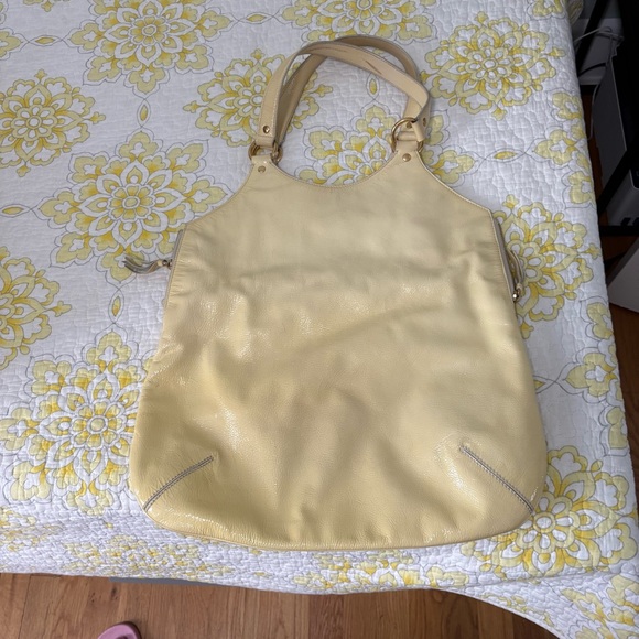 Vintage YSL Rive Gauche Yellow Leather Tote Bag - Picture 1 of 9